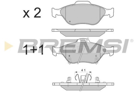 Гальмівні колодки пер. Toyota Yaris 05- (ATE) GRESA BP3255