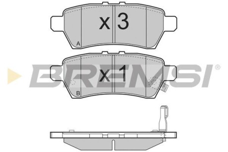 Гальмівні колодки зад. Nissan Pathfinder 05- (Tokico) GRESA BP3257