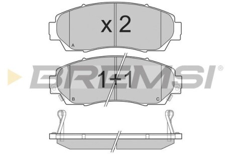 Гальмівні колодки пер. Honda CR-V 07- (akebono) GRESA BP3258