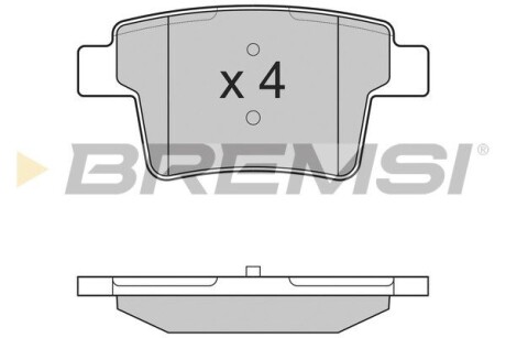 Гальмівні колодки зад. X-Type/Mondeo 00-11 (bosch) GRESA BP3266