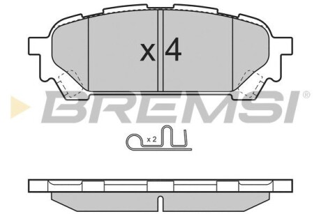 Гальмівні колодки зад. Subaru Impreza 00- (akebono) GRESA BP3270 (фото 1)