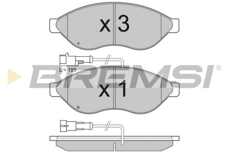 Гальмівні колодки пер. Jumper/Ducato/Boxer 06- (1.1-1.5t) GRESA BP3285