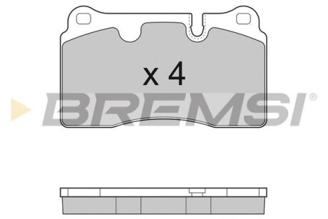 Гальмівні колодки пер. Range Rover 05-12 (brembo) GRESA BP3288