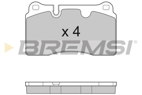 Гальмівні колодки пер. VW Touareg 02- (brembo) GRESA BP3289