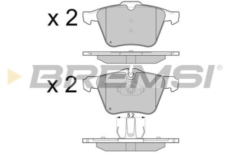 Гальмівні колодки пер. Ford Mondeo 07-15/Volvo S80 06- (ATE) GRESA BP3299 (фото 1)