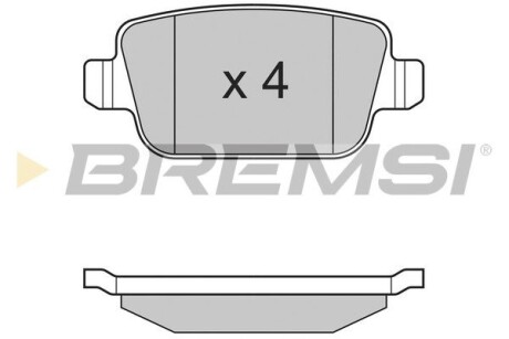 Гальмівні колодки зад. Kuga 08-/Mondeo 07- GRESA BP3300 (фото 1)