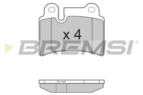 Гальмівні колодки зад. VW Touareg 02-10 (brembo) GRESA BP3302