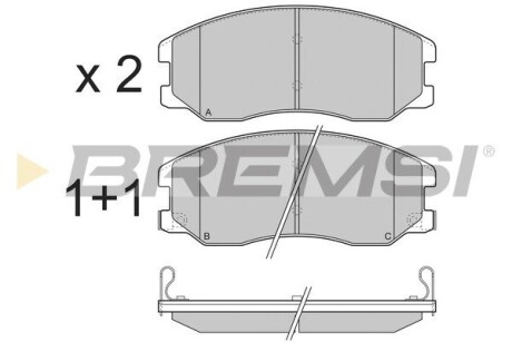 Гальмівні колодки пер. Chevrolet Captiva 06- (akebono) GRESA BP3303 (фото 1)