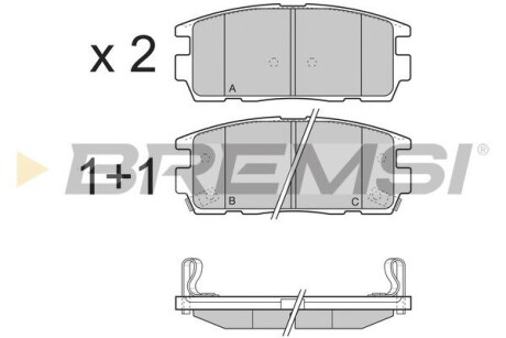 Гальмівні колодки зад. Chevrolet Captiva 06- (akebono) GRESA BP3304 (фото 1)