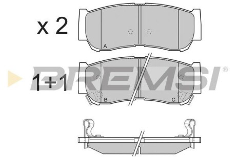 Гальмівні колодки зад. Hyundai Santa Fe 06-12 (mando) (118,6x47x15,6) GRESA BP3314