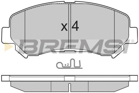 Гальмівні колодки пер. X-Trail/Qashqai 07- GRESA BP3321 (фото 1)