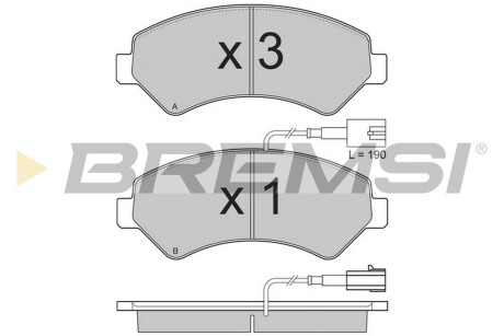 Гальмівні колодки пер. Jumper/Ducato/Boxer 06- (1.7t) GRESA BP3323