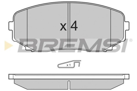 Гальмівні колодки пер. Mazda CX-7/CX-9 07- (sumitomo) GRESA BP3332 (фото 1)