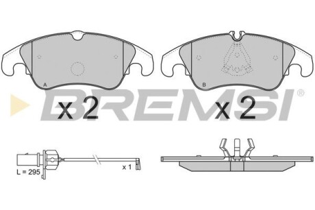 Гальмівні колодки пер. Audi A4/A5/A6/A7/Q7 08- (Lucas) GRESA BP3347