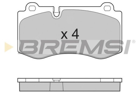 Гальмівні колодки пер. MB W221 05-13 (brembo) GRESA BP3362 (фото 1)