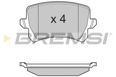 Гальмівні колодки зад. Passat 05-/Sharan 10-/Tiguan 07- GRESA BP3366