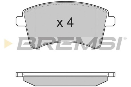 Гальмівні колодки пер. Kangoo 08- (R15/R16) GRESA BP3367