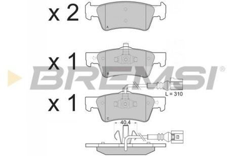 Гальмівні колодки зад. T5 03- (ATE)(диски 333x32.5mm) GRESA BP3372