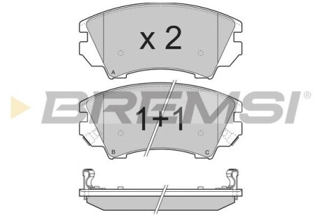 Гальмівні колодки пер. Opel Astra J 09-/Insignia 08- (Mando) GRESA BP3377