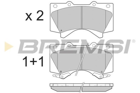 Гальмівні колодки пер. Toyota Land Cruiser 08- (advics) GRESA BP3381