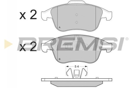 Гальмівні колодки пер. Megane III 08-/Scenic 09- (ATE) GRESA BP3383