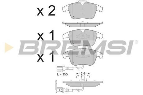 Гальмівні колодки пер. Tiguan 07-/Sharan 10- (Ate-Teves) GRESA BP3394