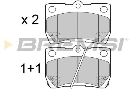 Гальмівні колодки зад. Lexus GS 05-/IS 05- (NBK) GRESA BP3420 (фото 1)