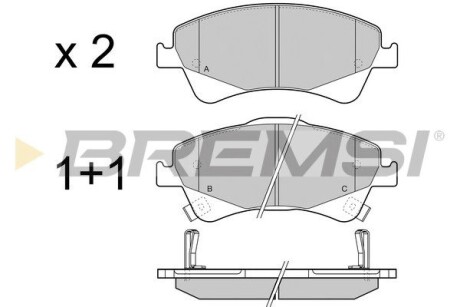 Гальмівні колодки пер. Toyota Avensis 08- (bosch) (150,8x62,5x19,5) GRESA BP3422