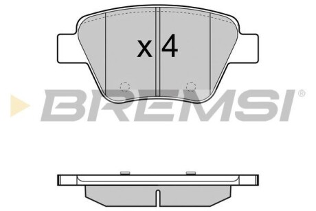 Гальмівні колодки зад. Caddy/Jetta 10-/Golf 09-13 GRESA BP3429