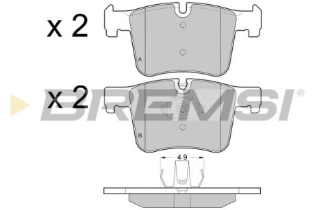 Гальмівні колодки пер. BMW 1/2/3/4/X3/X4 10- GRESA BP3453