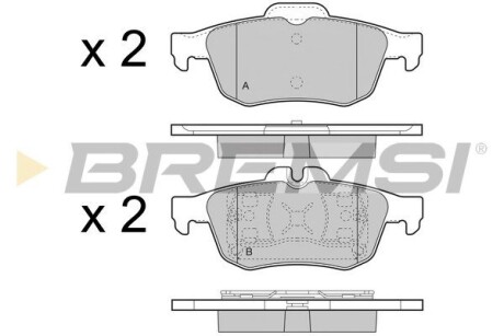 Гальмівні колодки зад. Renault Latitude 11- (ATE) (123,1x50,6x16,9) GRESA BP3468