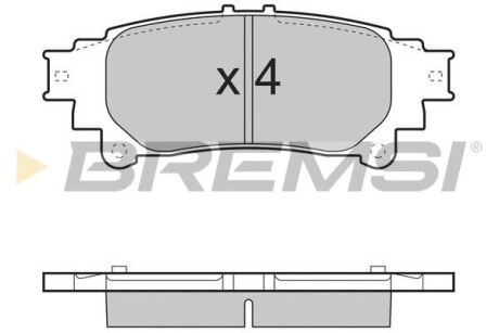 Гальмівні колодки зад. Lexus RX 08-15/Toyota Prius 09- (akebono) GRESA BP3482