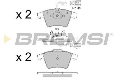 Гальмівні колодки пер. T5 03- (R16) GRESA BP3508