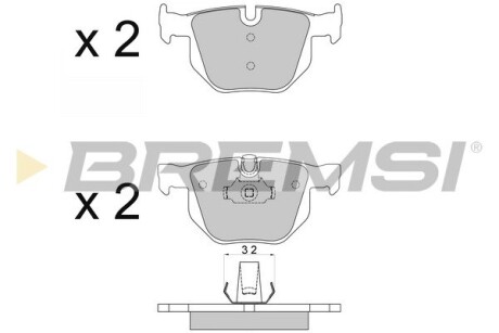 Гальмівні колодки зад. BMW X5/X6 08- GRESA BP3509