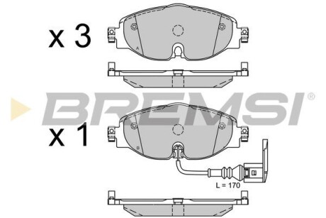 Гальмівні колодки пер. VW Golf VII 12- /Octavia III 12- (TRW) GRESA BP3516