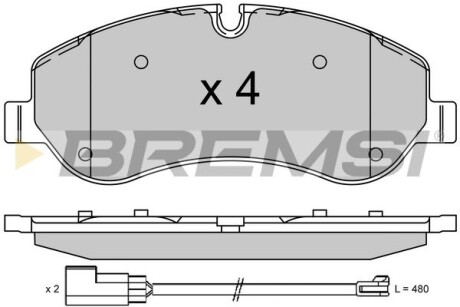 Гальмівні колодки пер. Transit (V348) 12- (RWD) GRESA BP3525