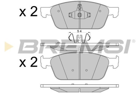 Гальмівні колодки пер. Ford Focus III 10-/Transit Connect 13- (ATE) GRESA BP3546