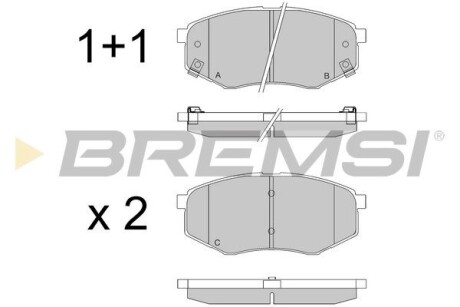 Гальмівні колодки пер. Hyundai ix20/ix35 10- /Kia Sportage (SL) 10- (Mando) GRESA BP3547