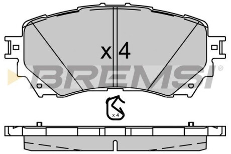 Гальмівні колодки пер. Mazda 6 12- (Akebono) GRESA BP3554