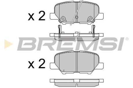 Гальмівні колодки зад. Mazda 6/Outlander III/ASX/4008 10- GRESA BP3555 (фото 1)