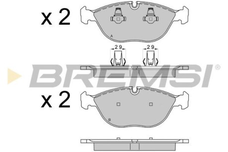 Гальмівні колодки пер. W210 (ATE) GRESA BP3571