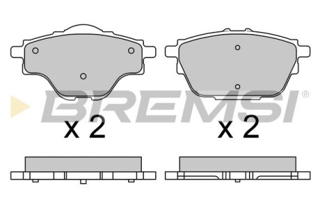 Гальмівні колодки зад. Citroen C4/Peugeot 308 II 13- (Bosch) (106x51,9x16,7) GRESA BP3625