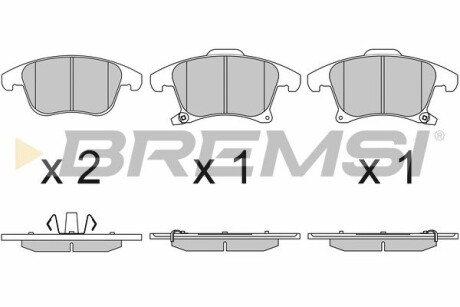 Гальмівні колодки пер. Ford Galaxy III/Mondeo V/S-Max 14- (155.2x66.6x19.9) GRESA BP3655 (фото 1)