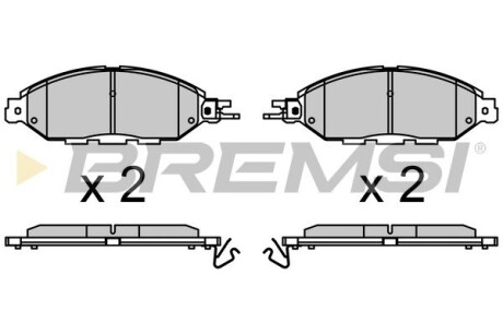 Гальмівні колодки пер. Nissan Murano III 14- (165.45x59.9x16.4) GRESA BP3720