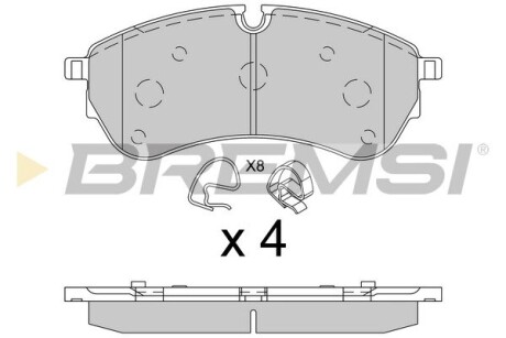 Гальмівні колодки пер. VW Crafter 2.0TDI/Man TGE 16- (163.6x67.4x20.7) GRESA BP3846 (фото 1)