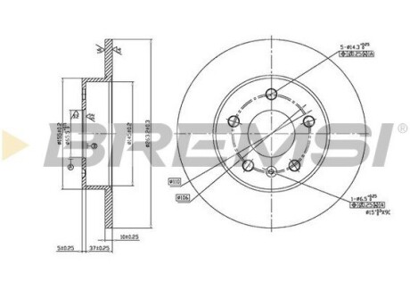 Гальмівний диск зад. Opel Astra G 98- (264x10) GRESA CD7044S