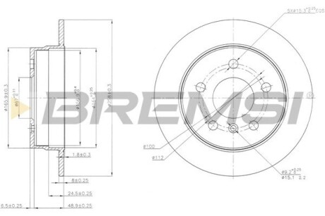 Гальмівний диск зад. MB A-Class (W169)/B-Class (W245) 04- (258x8) GRESA CD7258S