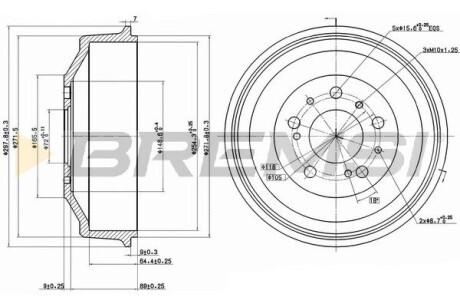 Гальмівний барабан Jumper/Ducato/Boxer (1-1.5t) 94- GRESA CR5261 (фото 1)