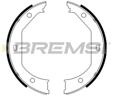 Колодки ручного гальма BMW 3(E46,E90-92) 00-13/5(E39) 95-04/X1(E84) 09-15 (ATE) GRESA GF0080 (фото 1)