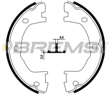 Колодки ручного гальма Daily II 89-99/Mascott 99-10 (Brembo) GRESA GF0183